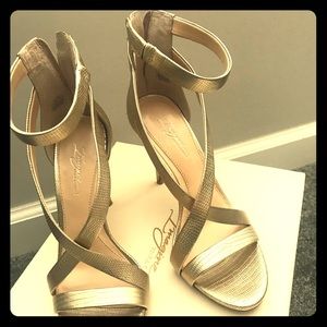 Imagine gold metallic sandals by Vince Camuto